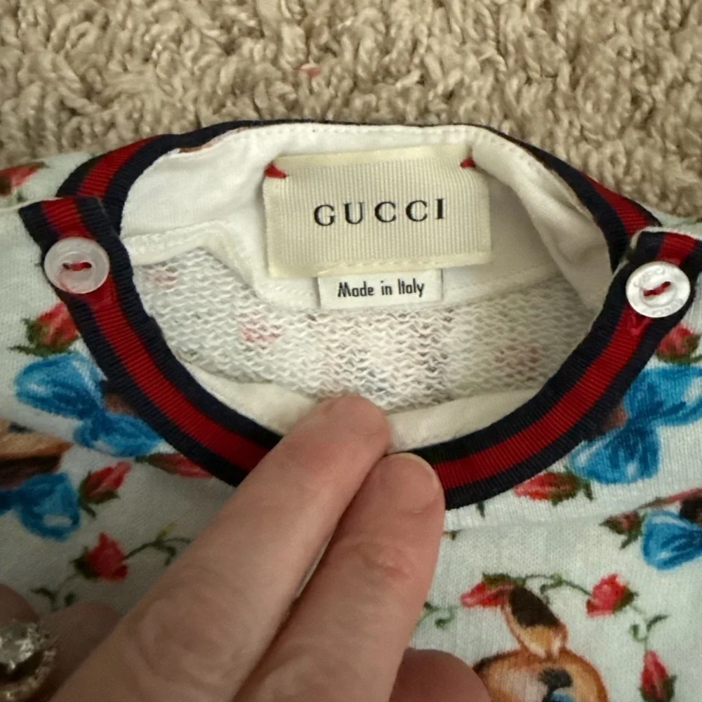 RARE Gucci Baby 0-3 Deer Jumper Sleeper EUC